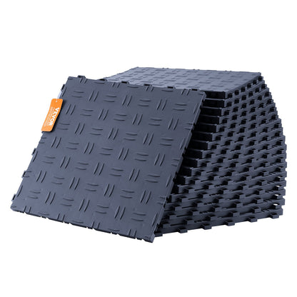 Interlocking Garage Floor Tiles, 50 Pack, 0.3m x 0.3m, Graphite Gray, Non-Slip