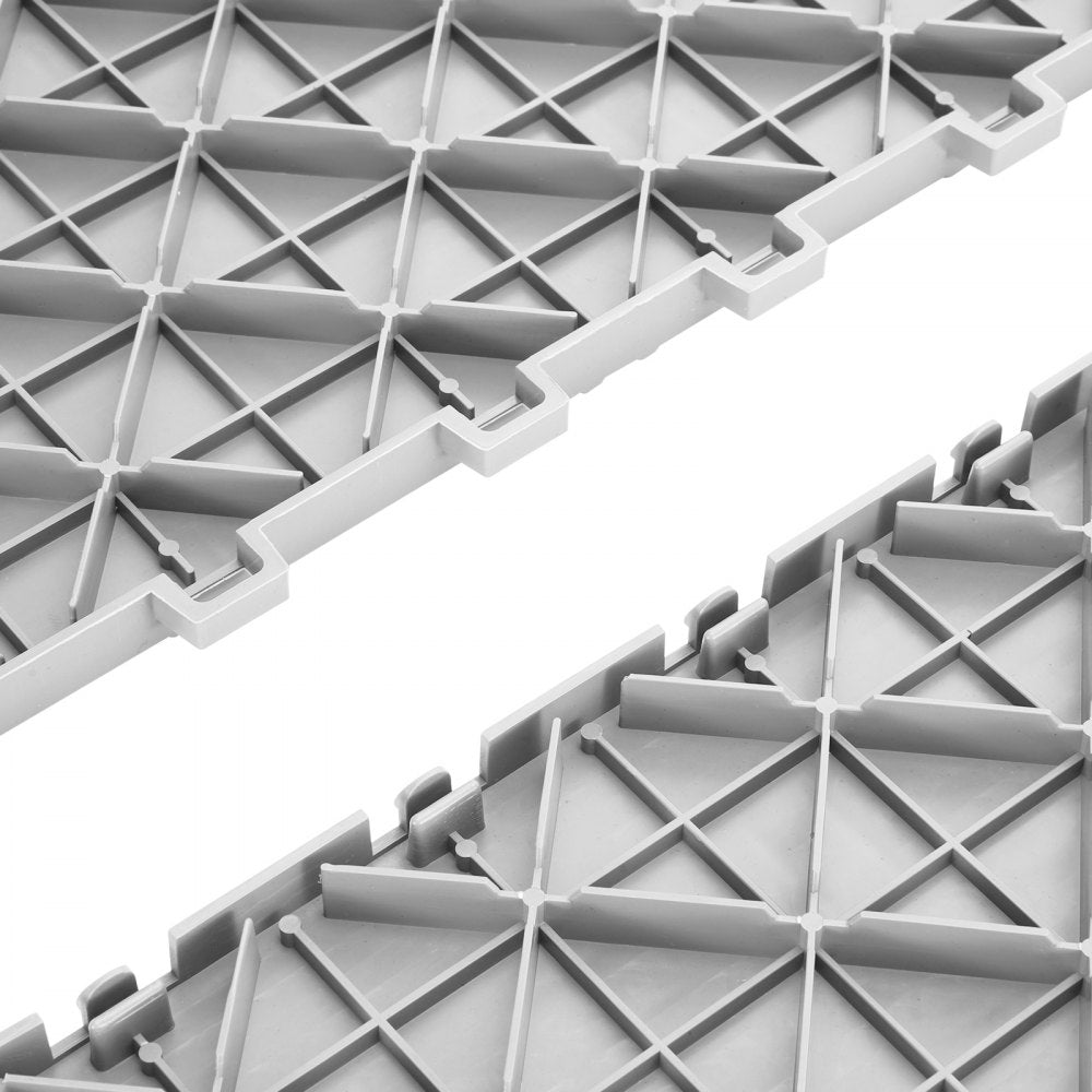VEVOR Garage Tiles Interlocking 12x12 in 25 Pack Garage Flooring Tiles Silver