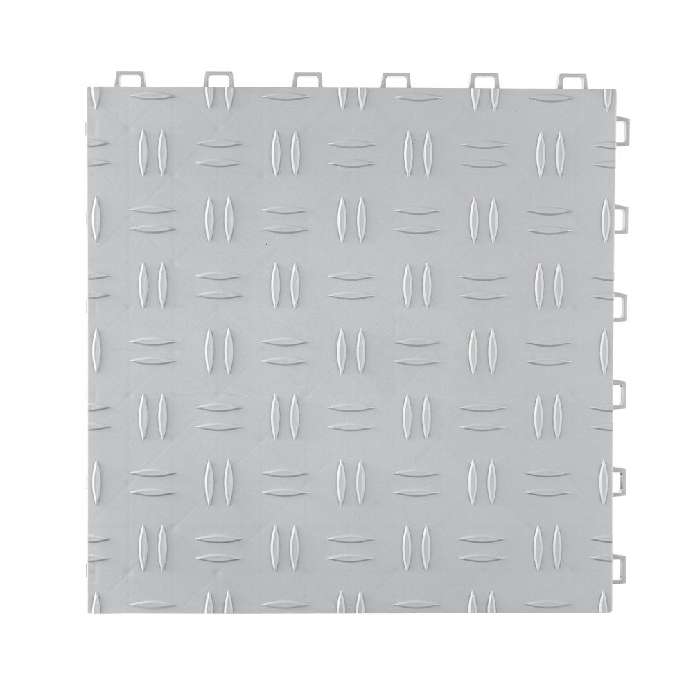 VEVOR Garage Tiles Interlocking 12x12 in 25 Pack Garage Flooring Tiles Silver