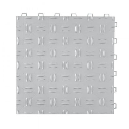 VEVOR Garage Tiles Interlocking 12x12 in 25 Pack Garage Flooring Tiles Silver