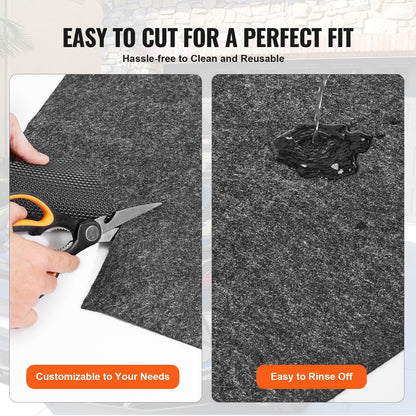 Heavy Duty Waterproof Garage Floor Mat, 2.3 x 5.79 M, Non-Slip, Easy Clean