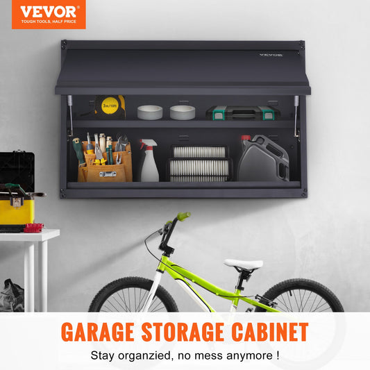 VEVOR Wall-Mounted Metal Storage Cabinet with Adjustable Shelf 54 kg per Shelf