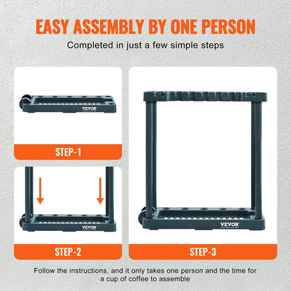 Garden Tool Stand Holder, 10 Slots, Garage & Shed Organizer, 3.25 kg, 0.75 m