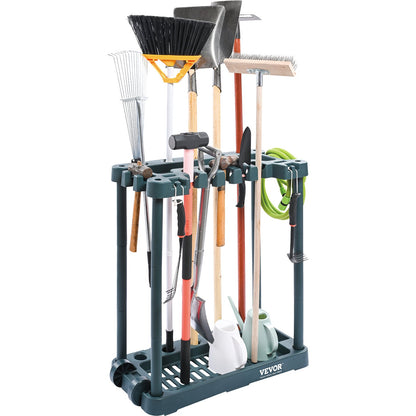 VEVOR Garden Tool Organizer, 10 Slots, Yard Tool Tower Rack for Garage Organization