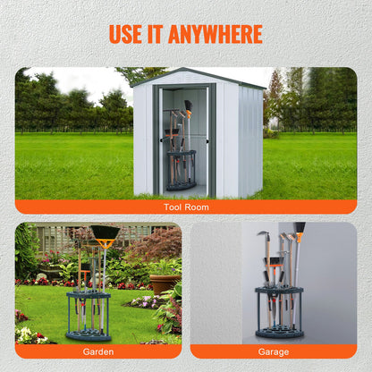 VEVOR Garden Tool Organizer, 19 Slots, Yard Tool Tower Rack for Garage Organization