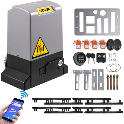 Automatic Sliding Gate Opener, 1800 KG Capacity, 4 m with 4 Remotes & App Control