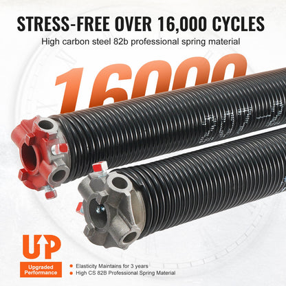 VEVOR Garage Door Torsion Springs Pair of 0.207 x 2 x 22inch with Winding Bars