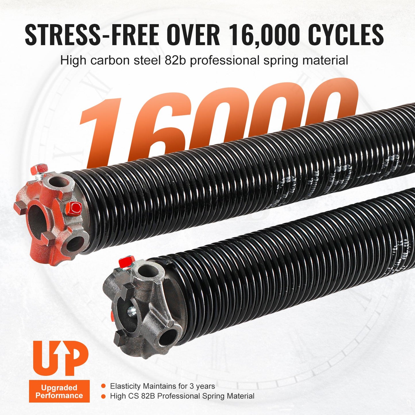 VEVOR Garage Door Torsion Springs Pair of 0.218 x 2 x 24inch with Winding Bars