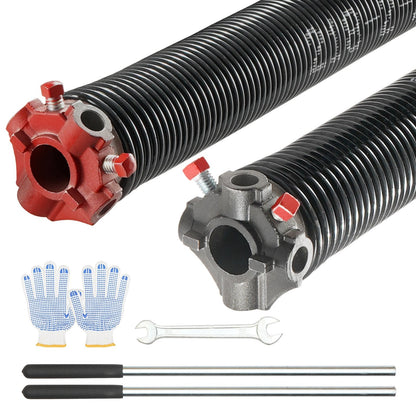 Garage Door Torsion Springs Pair with Winding Bars, 0.218 x 2 x 0.58m