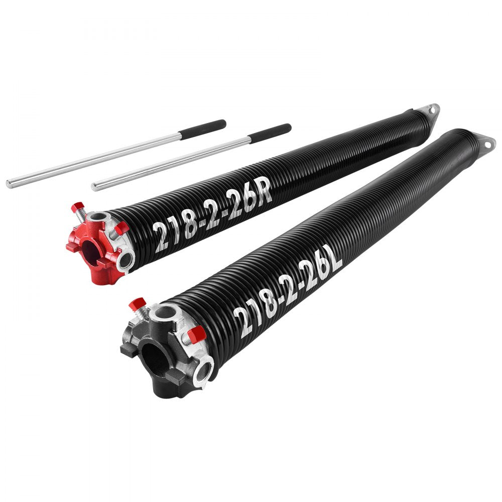 Garage Door Torsion Springs Pair of 5.54 x 50.8 x 668 mm with Winding Bars
