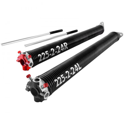 Garage Door Torsion Springs Pair of 5.72 x 50.8 x 610 mm with Winding Bars