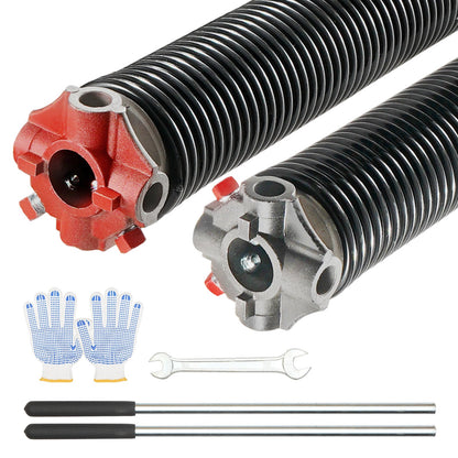 VEVOR Garage Door Torsion Springs, Pair of Φ6.35 x Φ50.8 x 711.2mm, 16000 Cycles,