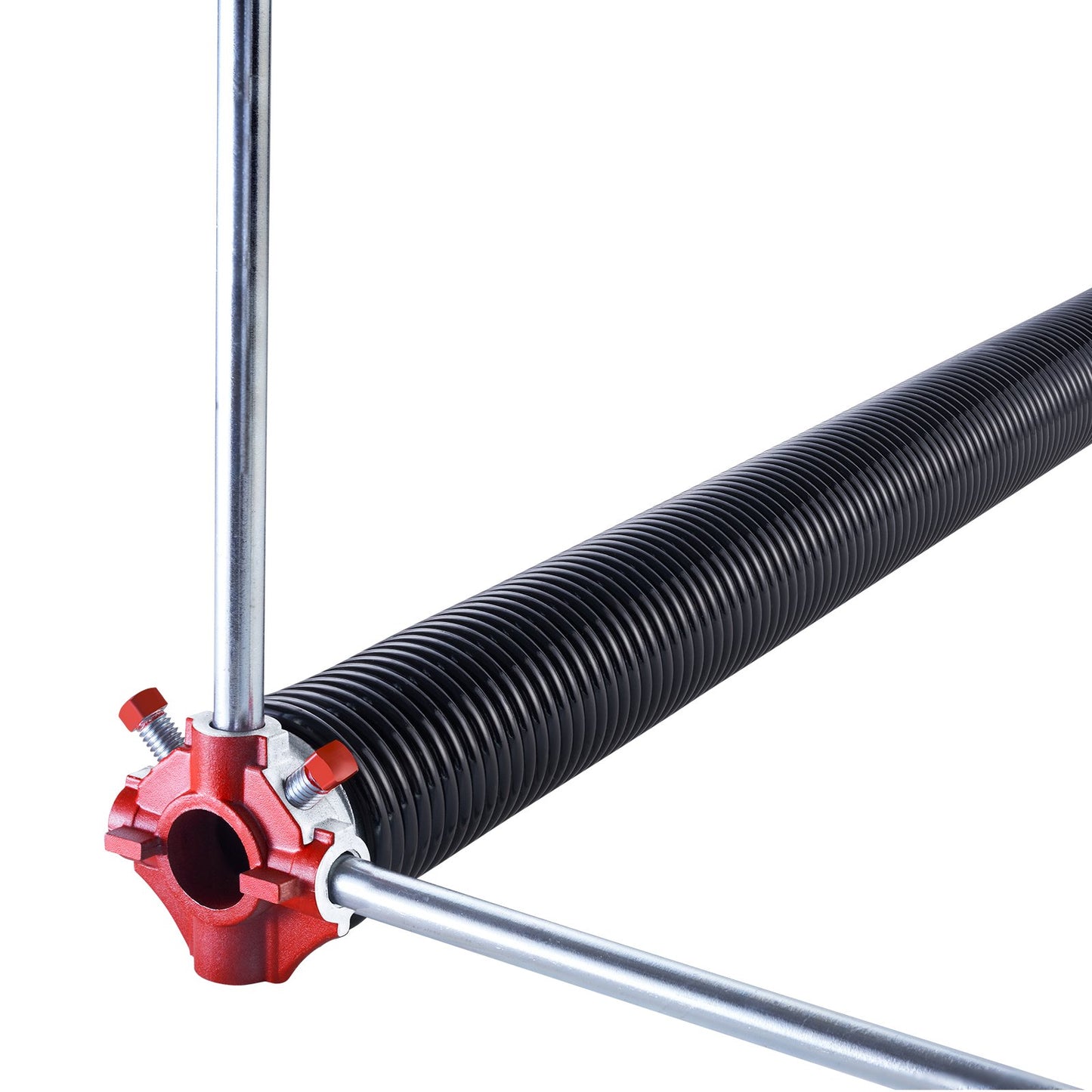 Garage Door Torsion Springs, Pair of 6.35 x 50.8 x 813 mm, 16000 Cycles, Electrophoresis Black Coated for Replacement, Garage Door Springs with Non-Slip Winding Bars, Gloves and Mounting Wrench