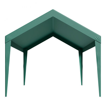 Carport Replacement Canopy, 3 x 6 m Potable Garage Tent Top Tarp, UV-Resistant & Waterproof Car Shelter Tarp, Heavy Duty Car Port Cover with Ball Buggees, Dark Green, Frame Not Included