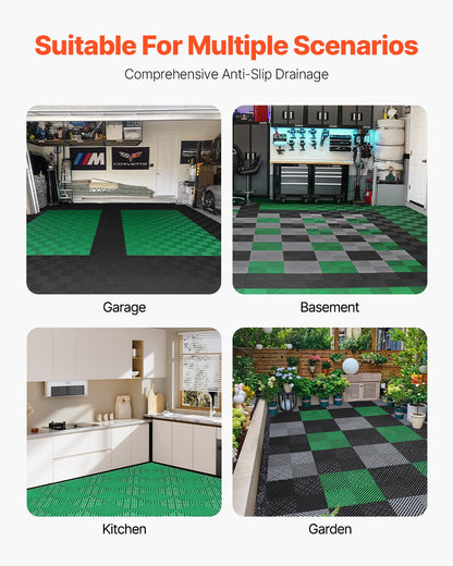 VEVOR Interlocking Drainage Mat Drainage Cushion 31 x 31 cm Modular Floor Tile