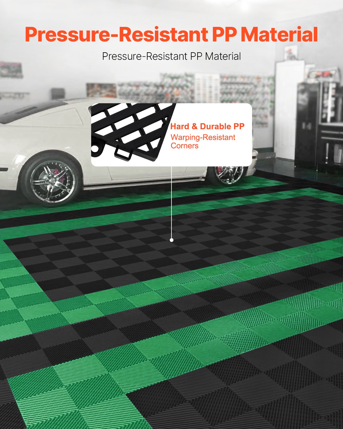 VEVOR Drainage Mat Modular Interlocking Cushion 41.5 x 41.5 cm Drainage Tile