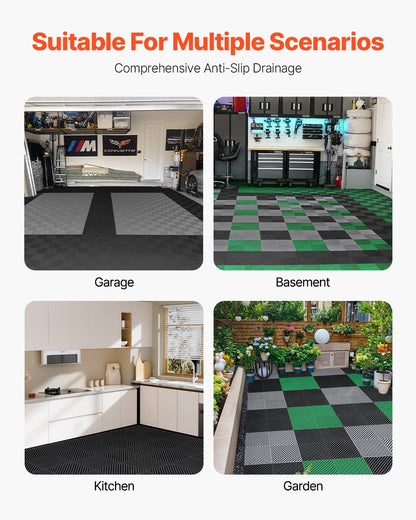 VEVOR Drainage Mat Modular Interlocking Cushion 41.5 x 41.5 cm Drainage Tile