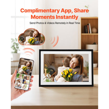 VEVOR 260 mm Digital Picture Frame 32GB Touchscreen 2-Pack Wi-Fi Photo Frames