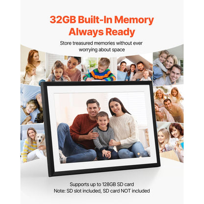 VEVOR 260 mm Digital Picture Frame 32GB Touchscreen 2-Pack Wi-Fi Photo Frames