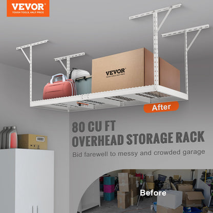 VEVOR Overhead Garage Storage Rack, 91.44x243.84cm Garage Ceiling Storage Racks,