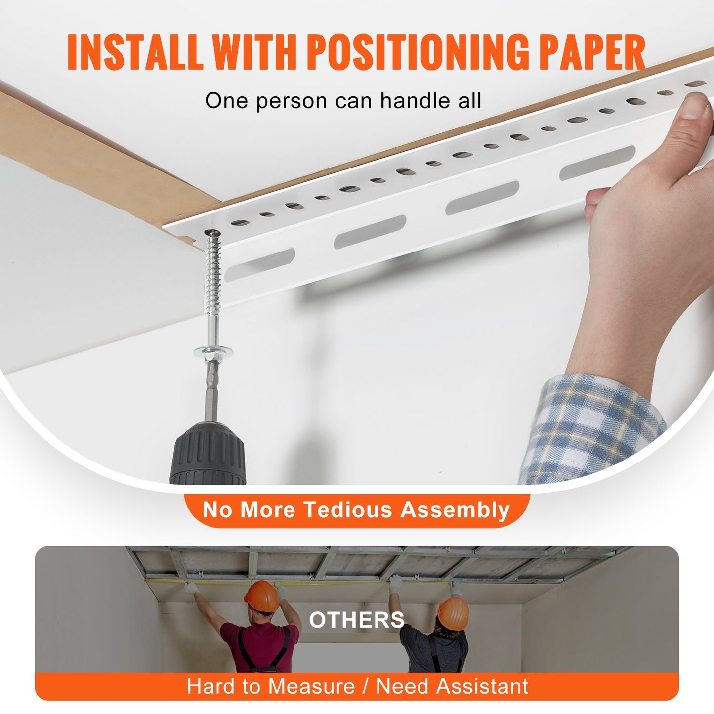 VEVOR Overhead Garage Storage Rack, 91.44x243.84cm Garage Ceiling Storage Racks,