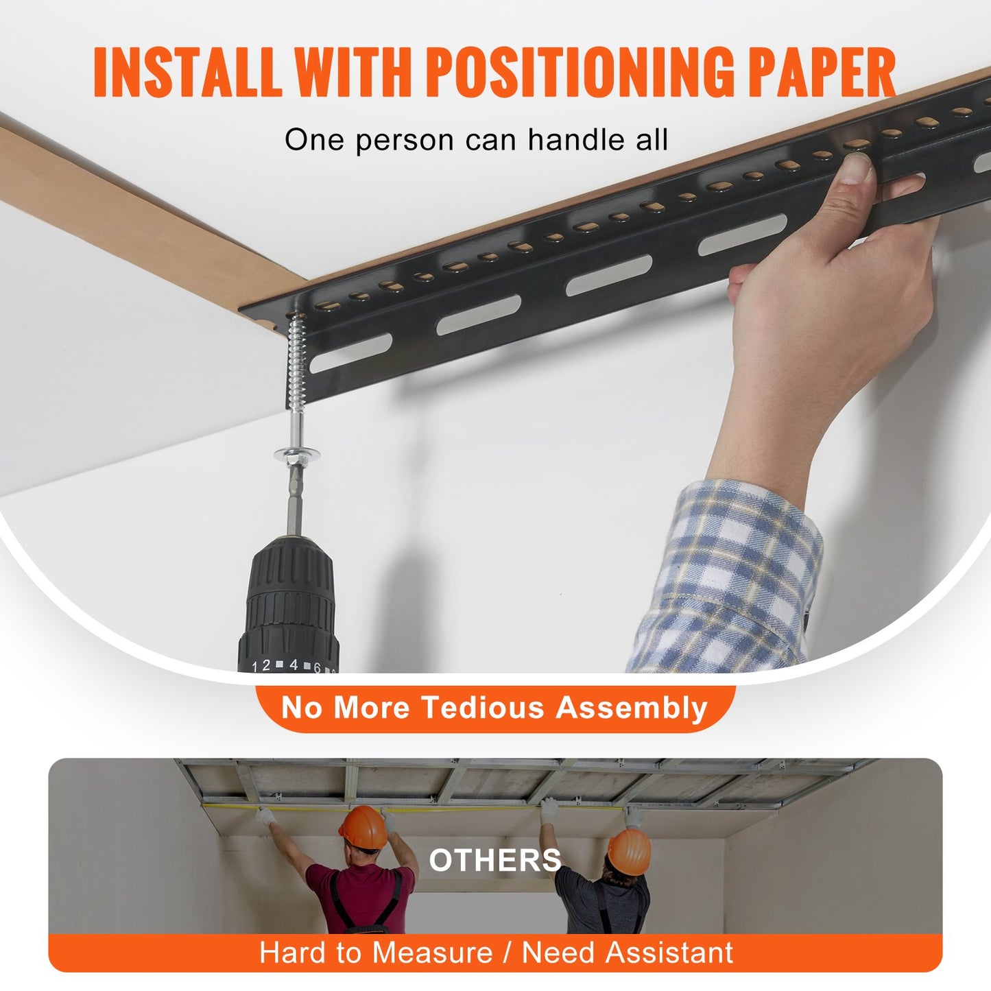 VEVOR Overhead Adjustable Garage Storage Rack 36x96in Ceiling Rack 600lbs Black