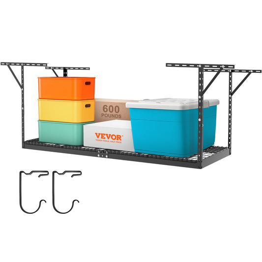 VEVOR Overhead Adjustable Garage Storage Rack 36x96in Ceiling Rack 600lbs Black