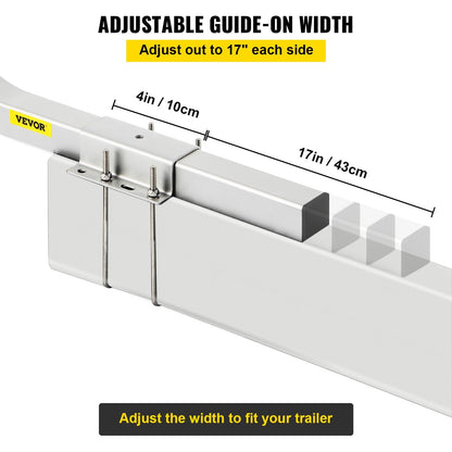Steel Boat Trailer Guide with LED Lights and PVC Covers, 1.52m, 2-Pack