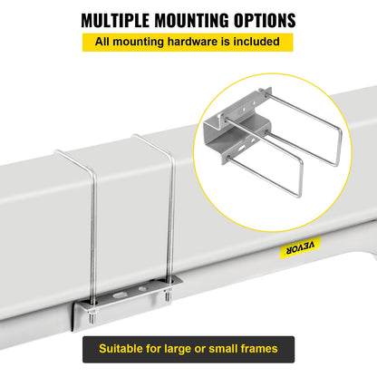Steel Boat Trailer Guide with LED Lights and PVC Covers, 1.52m, 2-Pack