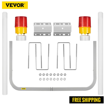 Steel Boat Trailer Guide with LED Lights and PVC Covers, 1.52m, 2-Pack