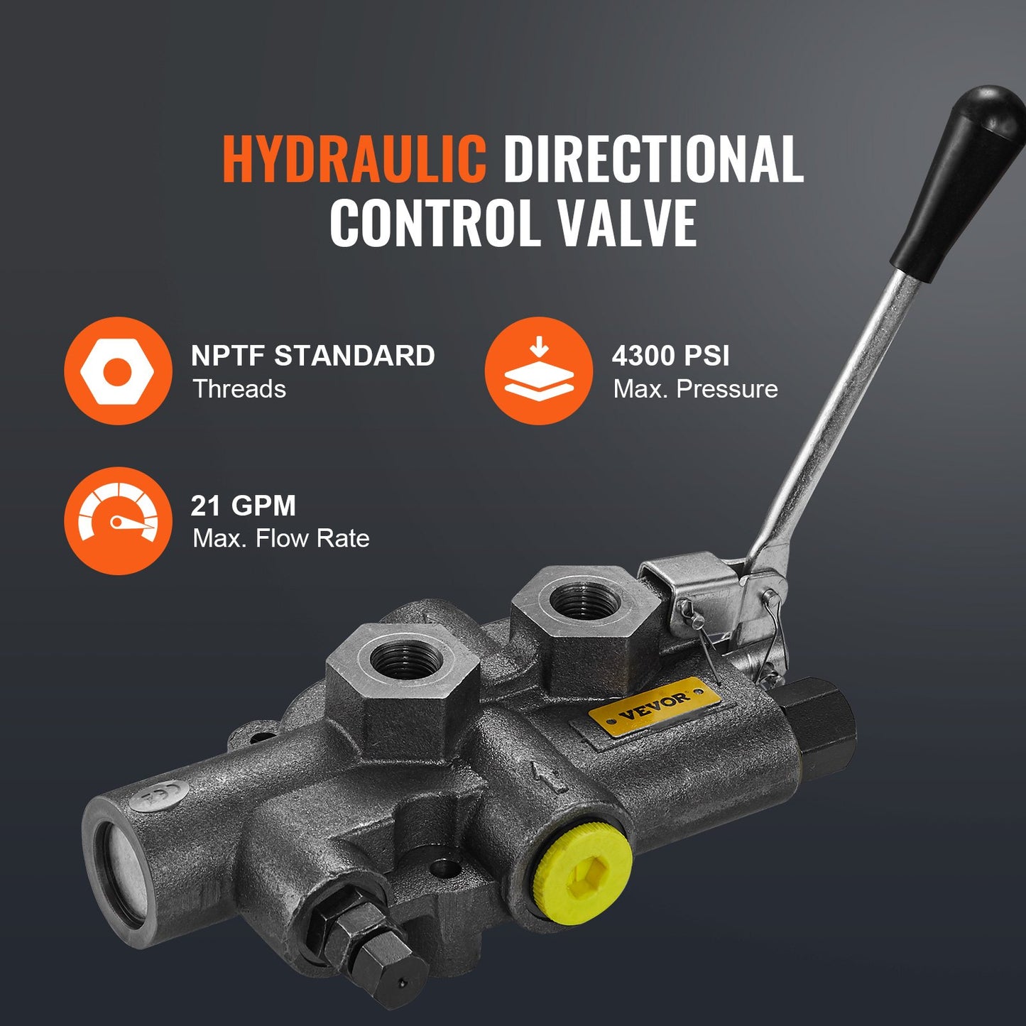 VEVOR Hydraulic Wood Log Splitter Pump Kit, 16 GPM, 2 Stage 4000 PSI Aluminum Hydraulic