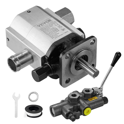 VEVOR Hydraulic Wood Log Splitter Pump Kit, 16 GPM, 2 Stage 4000 PSI Aluminum Hydraulic