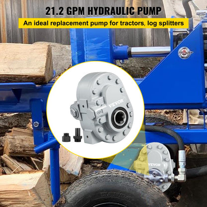 VEVOR Hydraulic Pump Hydraulic Motor 21.2 GPM Hydraulic Pump for Log Splitter