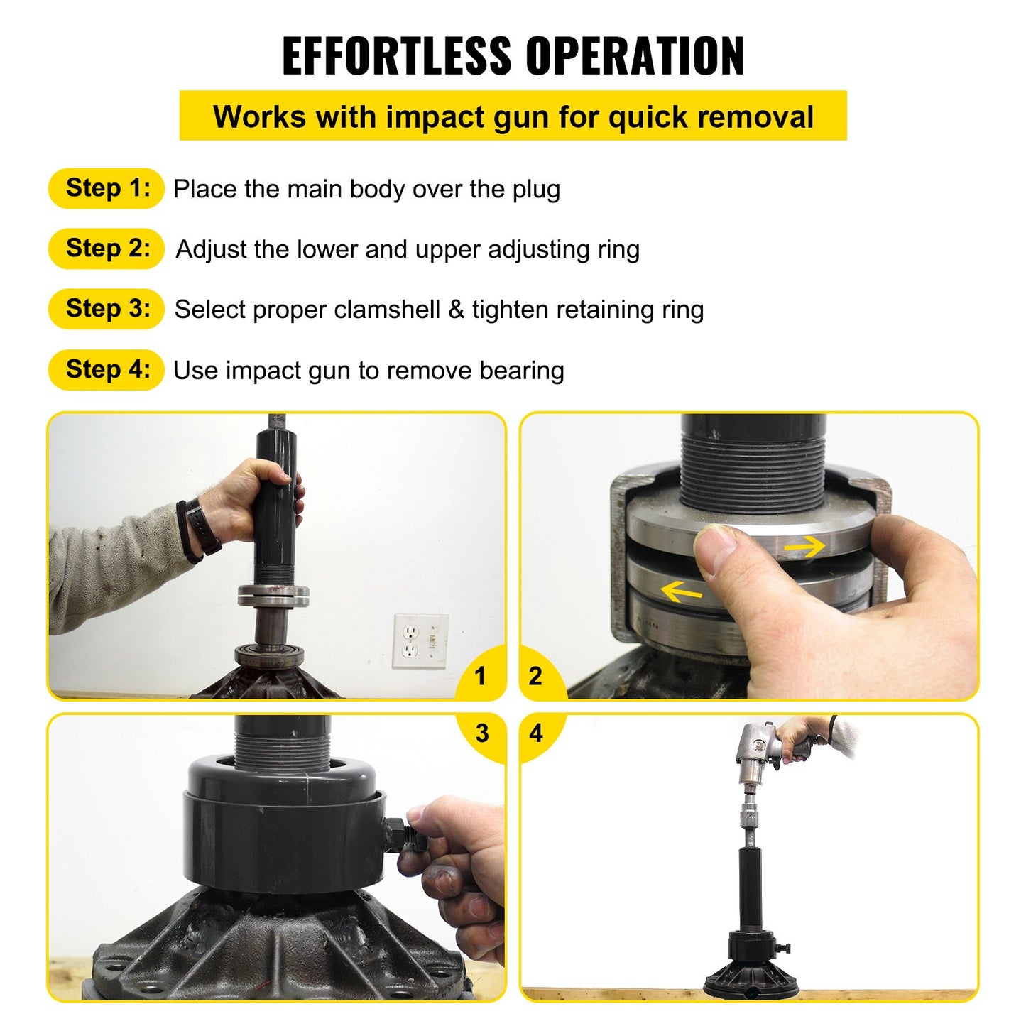 VEVOR Carrier & Pinion Bearing Puller, Compatible with Dana 30, 40, 60, 70, Ford