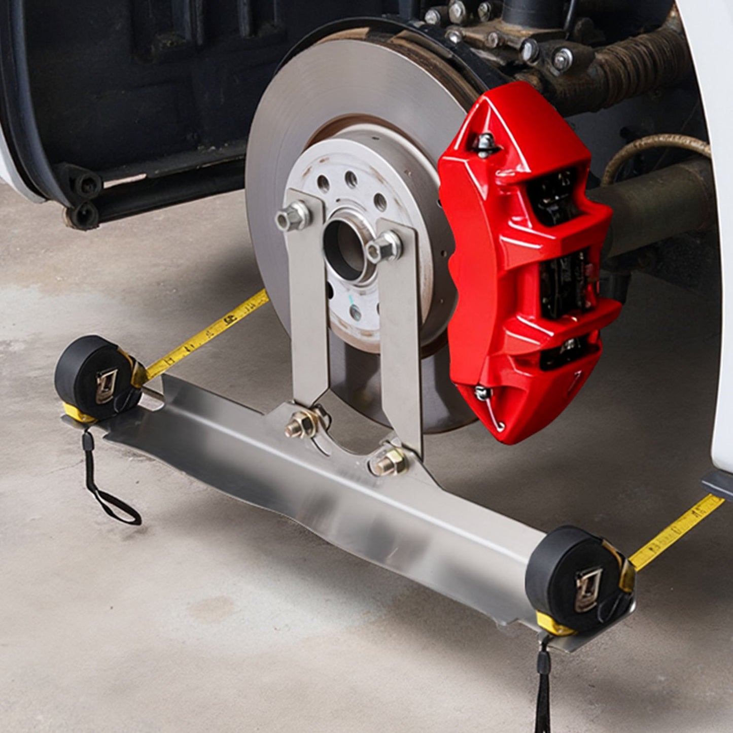 Wheel Alignment Tool, 2 PCS Stainless Steel Heavy Duty Toe Alignment Plates with 2 Measuring Tapes, Accurate Automotive Wheel Tools for Home Use, Compatible with Cars, Trucks, SUVs, and Vehicle