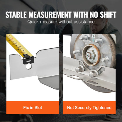 VEVOR Wheel Alignment Tool, 2-Pack Toe Alignment Toe Plates, Stainless Steel Wheel