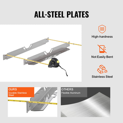 VEVOR Wheel Alignment Tool, 2-Pack Toe Alignment Toe Plates, Stainless Steel Wheel