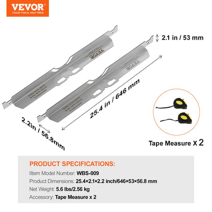 VEVOR Wheel Alignment Tool, 2-Pack Toe Alignment Toe Plates, Stainless Steel Wheel