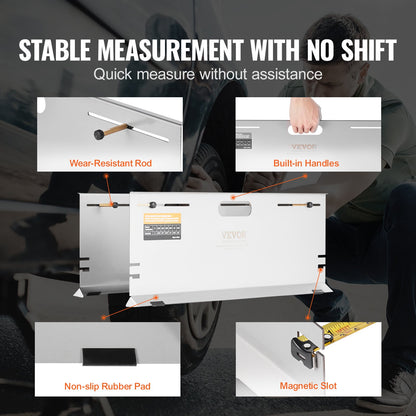 VEVOR Wheel Alignment Tool, 2-Pack Alignment Tool Toe Plates, Stainless Steel Toe