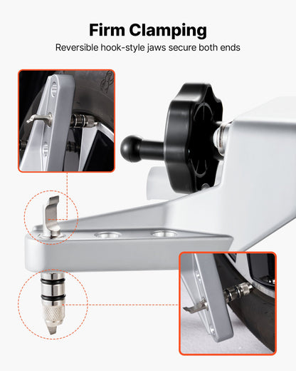 Wheel Clamp & Magnetic Adapter, 2 PCS Aluminum Alloy Wheel Alignment Tool for Precise Camber Gauge, Fits 279-635 mm Rims, Universal Magnetic Gauge Tire Repair Tool for Car Truck SUV Motorcycle
