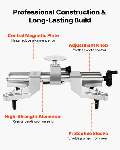 Wheel Clamp & Magnetic Adapter, 2 PCS Aluminum Alloy Wheel Alignment Tool for Precise Camber Gauge, Fits 279-635 mm Rims, Universal Magnetic Gauge Tire Repair Tool for Car Truck SUV Motorcycle