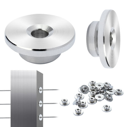 51-Piece Cable Railing Kit with 3.2mm Sleeves & Tensioners for Horizontal Posts
