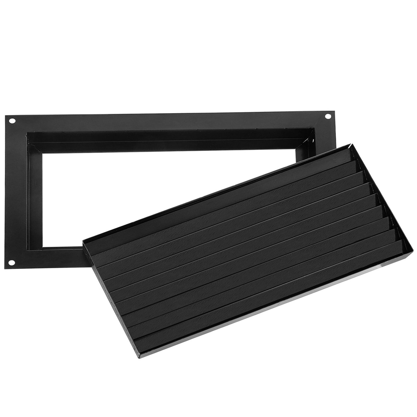 Crawl Space Flood Vent 8" Height x 16" Width Foundation Flood Vent to Reduce Foundation Damage and Flood Risk, Black, Wall Mounted Flood Vent, for Crawl Spaces, Garages & Full Height Enclosures