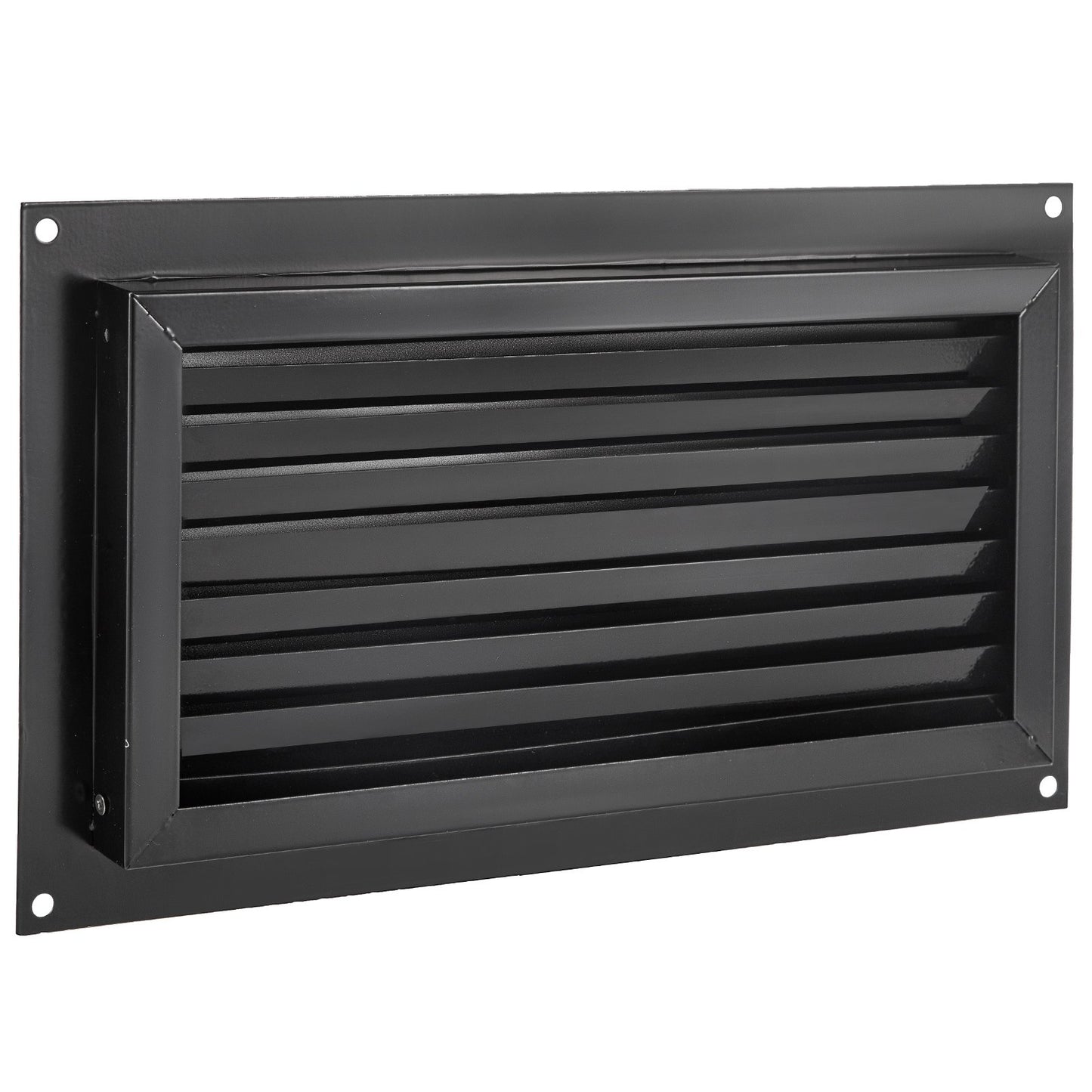 Crawl Space Flood Vent 8" Height x 16" Width Foundation Flood Vent to Reduce Foundation Damage and Flood Risk, Black, Wall Mounted Flood Vent, for Crawl Spaces, Garages & Full Height Enclosures