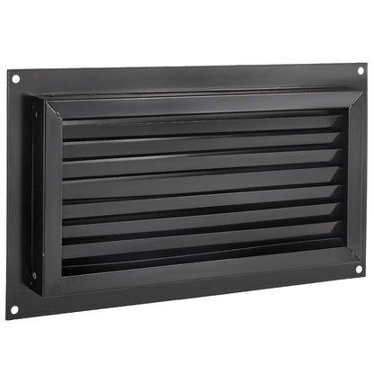 Crawl Space Flood Vent 8" Height x 16" Width Foundation Flood Vent to Reduce Foundation Damage and Flood Risk, Black, Wall Mounted Flood Vent, for Crawl Spaces, Garages & Full Height Enclosures