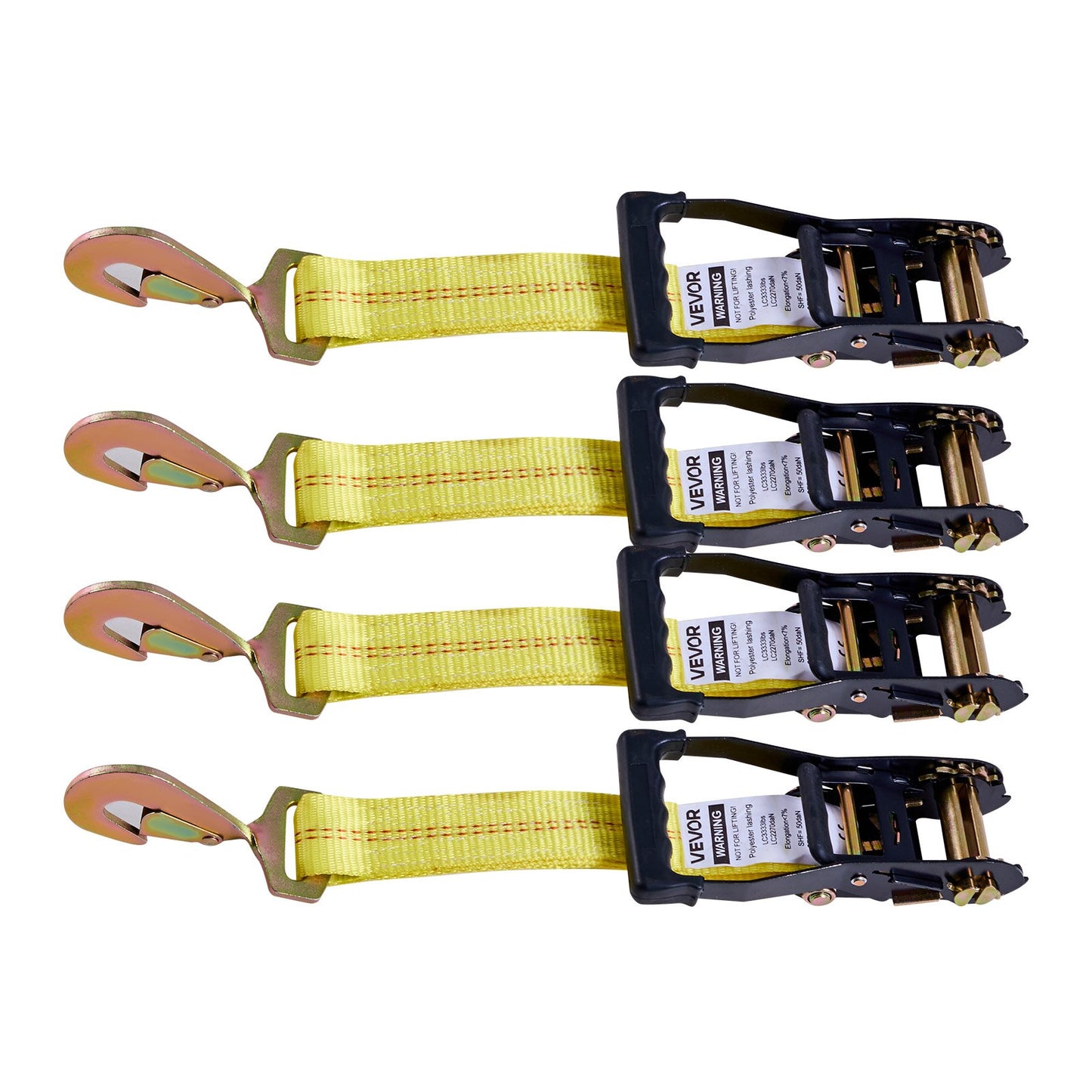 Wheel Chock Tie-Down Kit, Axle Type Trailer Tie Down Strap, Car Tie Down Kit with Break Strength 4540 kg, Working Load 1512 kg, Trailer Ratchet Strap for ATV, UTV, & Heavy-Duty Pickup Trucks