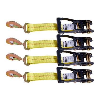 Wheel Chock Tie-Down Kit, Axle Type Trailer Tie Down Strap, Car Tie Down Kit with Break Strength 4540 kg, Working Load 1512 kg, Trailer Ratchet Strap for ATV, UTV, & Heavy-Duty Pickup Trucks