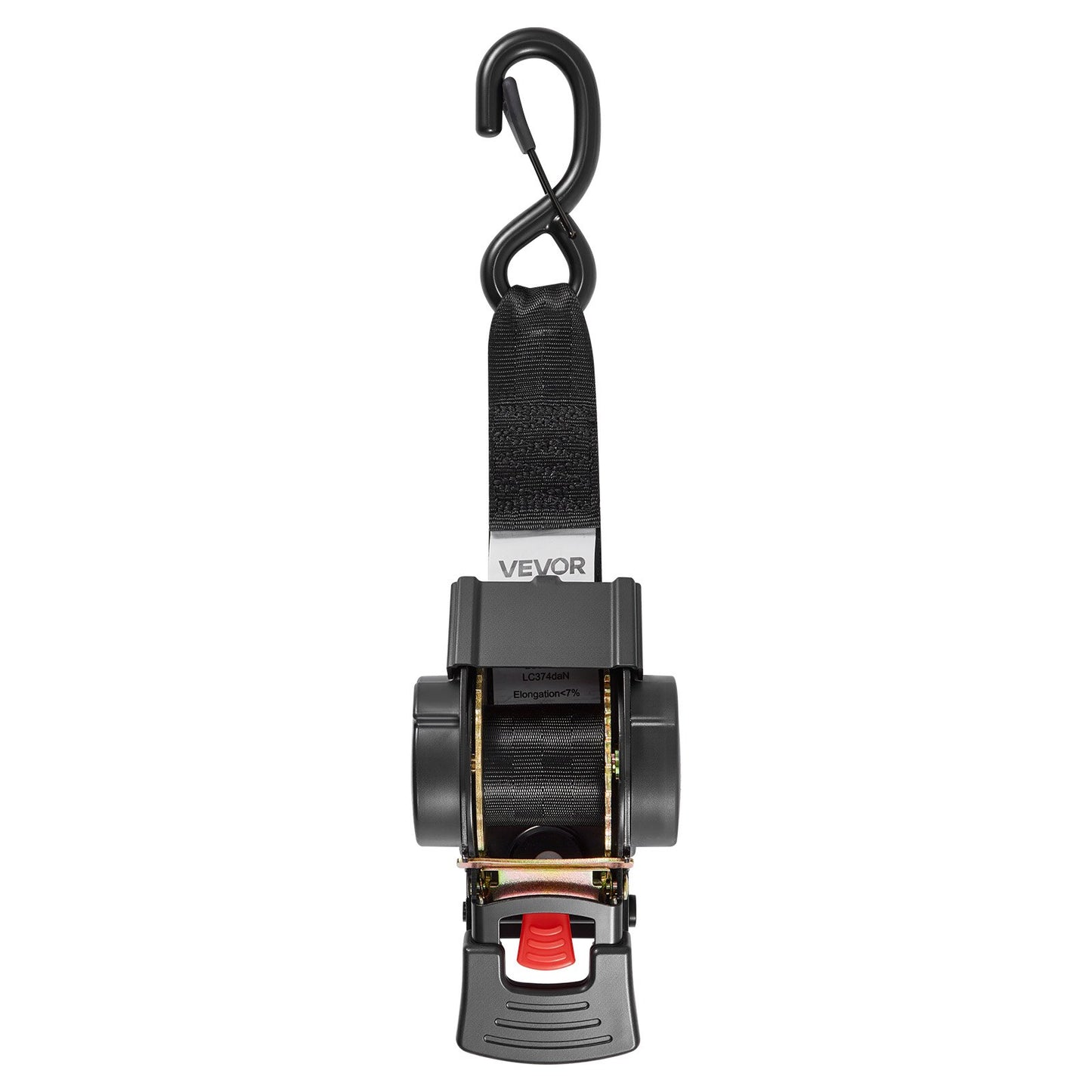 Wheel Chock Tie-Down Kit, Fixed Trailer Tie Down Strap, Car Tie Down Kit with S-Hook, Break Strength 748 kg & Working Load 250 kg Motorcycle Tie-Down System for Trailers, Boats, Snowmobiles