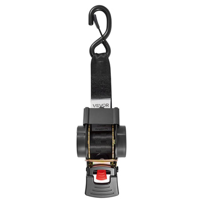 Wheel Chock Tie-Down Kit, Fixed Trailer Tie Down Strap, Car Tie Down Kit with S-Hook, Break Strength 748 kg & Working Load 250 kg Motorcycle Tie-Down System for Trailers, Boats, Snowmobiles