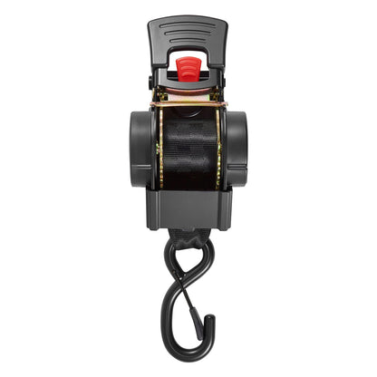 Wheel Chock Tie-Down Kit, Fixed Trailer Tie Down Strap, Car Tie Down Kit with S-Hook, Break Strength 748 kg & Working Load 250 kg Motorcycle Tie-Down System for Trailers, Boats, Snowmobiles